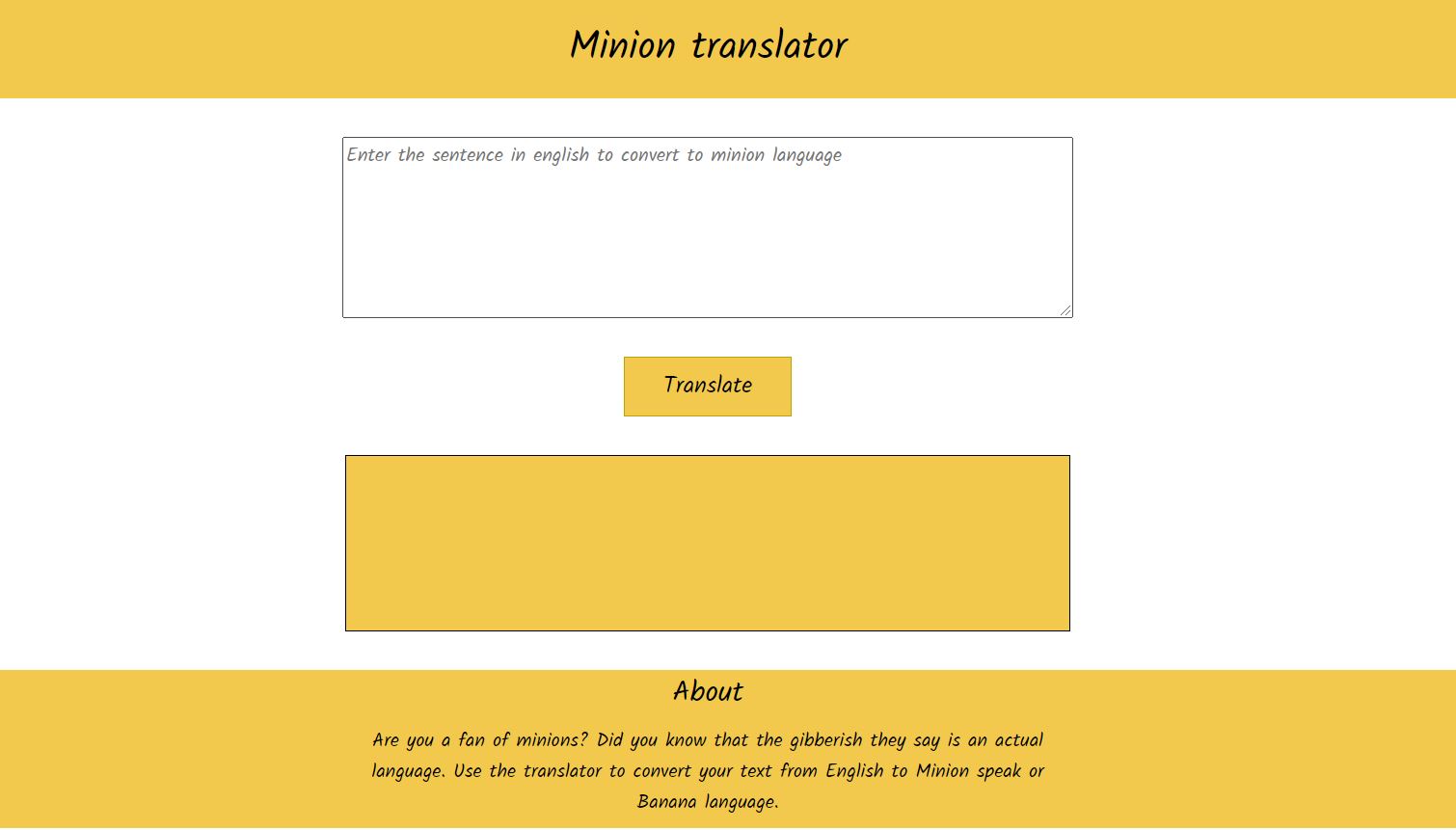 Github Hntejasminion Translator A Fun Web App For Translating Your Sentences To Minion Language 4248